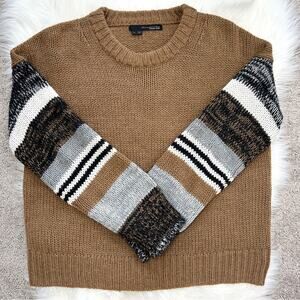 360 SWEATER Womens Size Small Merino Wool Alpaca Twee Chunky Earthy Cozy Winter